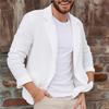 Giacca Blazer Suit da Uomo Traspirante in Lino e Cotone per Uomo Cappotto per Estate Business Abbigliamento Maschile Leggero