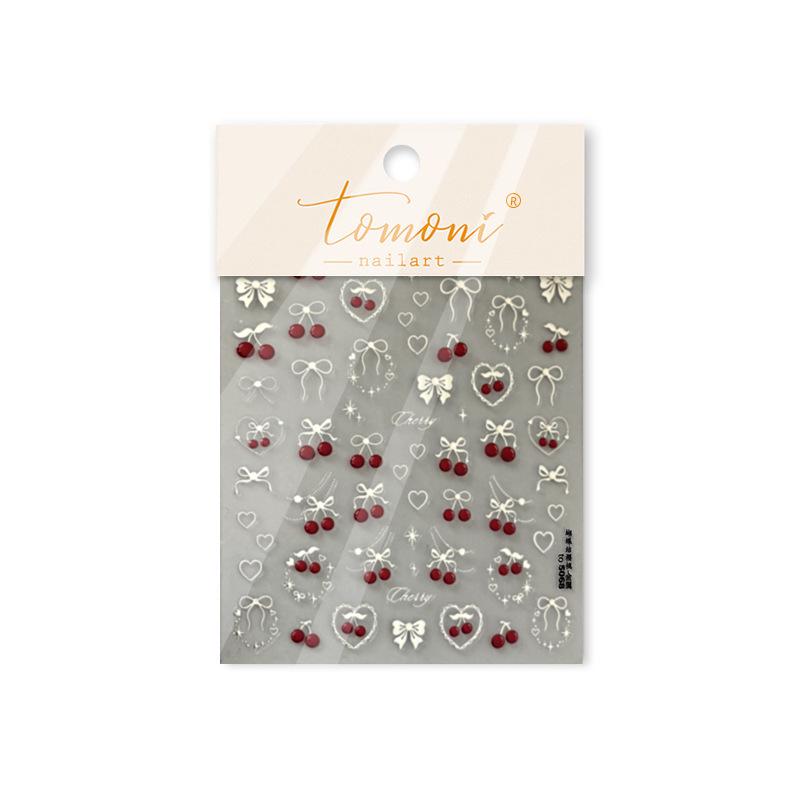 Tomoni Strawberry & Cherry Jelly Nail Stickers - Handmade DIY Fruit Jewelry Accessories
