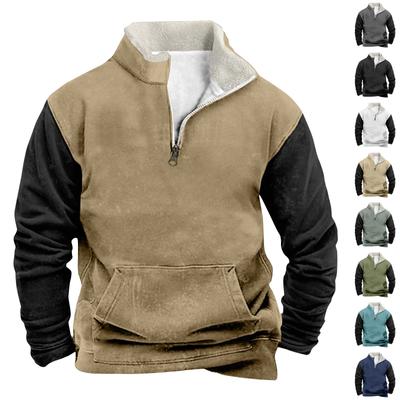Spring And Men's Standing Collar Sweatshirt Is Outdoor Casual Sweaters Tops