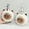 Cute Cat Shape Ceramic Lotion Bottle Empty Hand Sanitizer Container Hand Soap Dispenser  Bathroom