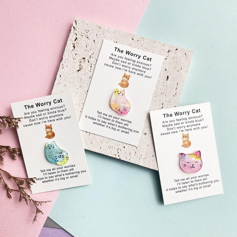 1Pc Inspirational Pocket Hug Card With Fun Emotional Support Cat - Perfect For Anyone In Need Of Encouragement | Ideal Gift For