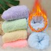 Thickened Coral Velvet Socks Women's Solid Color Indoor Floor Stocking Winter Plush Warm Socks Cold-proof Anti Slip Sock Hosiery