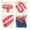 Wide Side Love Heart Patchwork Waist Korean Style PU Leather Waistbands  Jeans Decor