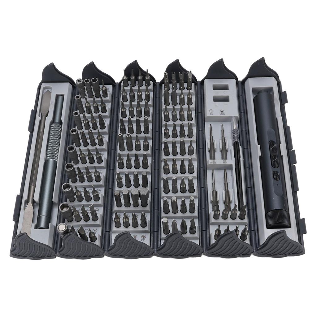 124 in 1 Electric Screwdriver Set Cordless Rechargeable Screwdriver Repair Tool Kit with Storage