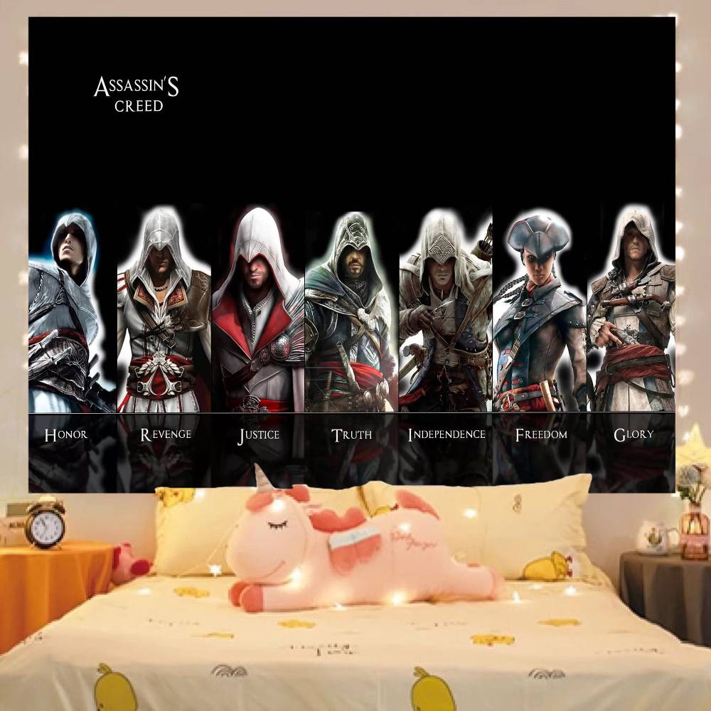 A-Assassin s Creedes Großes Banner Planeten Hintergrund Geburtstagsparty Dekorationen Wandteppich Zimmerdekor