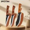 WXCOO Stainless Steel Kitchen Knife Hand Forged Full Tang Rosewood Handle Boning Knife Butcher Knife Meat Cleaver with Sheath
