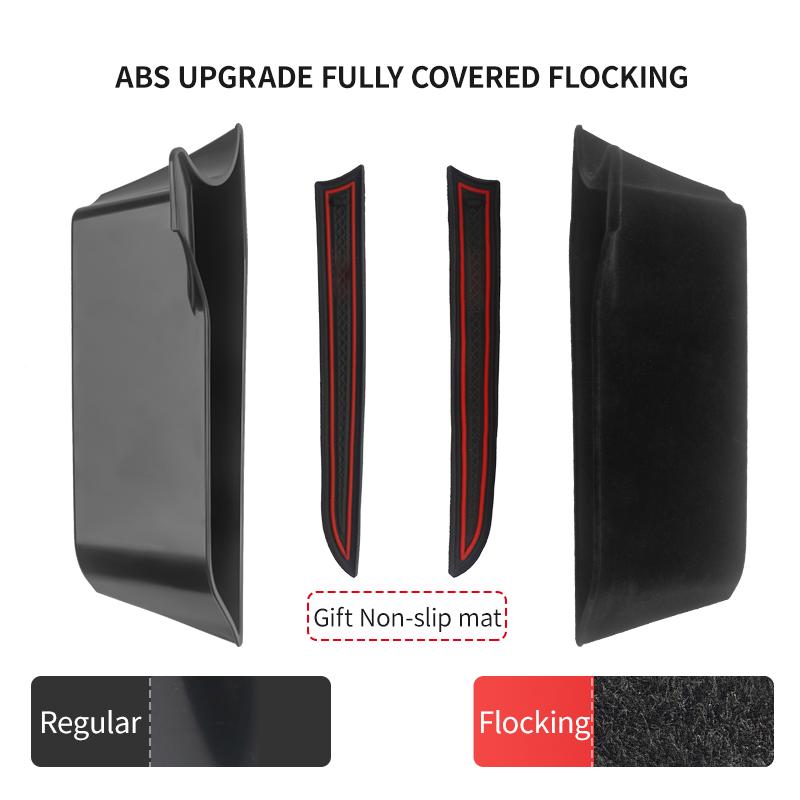 Car Door Armrest Storage Box Stick Shell Flocking For Mini Cooper F56 F55 F57 ABS Phone Wallet Car Storage Slot Car Decoration