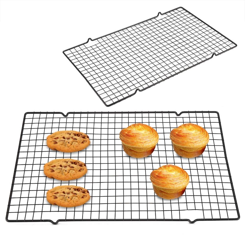 Stainless Steel Cooking Grill Tray Nonstick Surface Wire Cooking Net  BBQ Biscuit Cake Bread