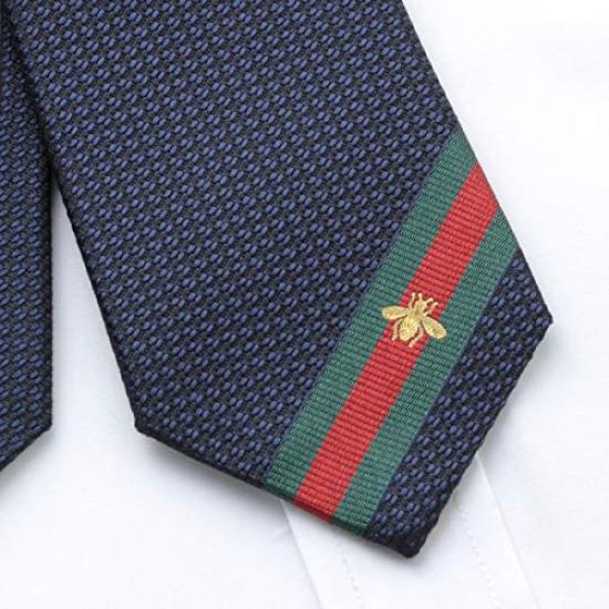 GUCCI Navy Line Tie GUJ-835 [Used]