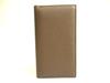 Authentic BVLGARI Man Khaki Leather Flap Long Wallet #a762  Refurbished