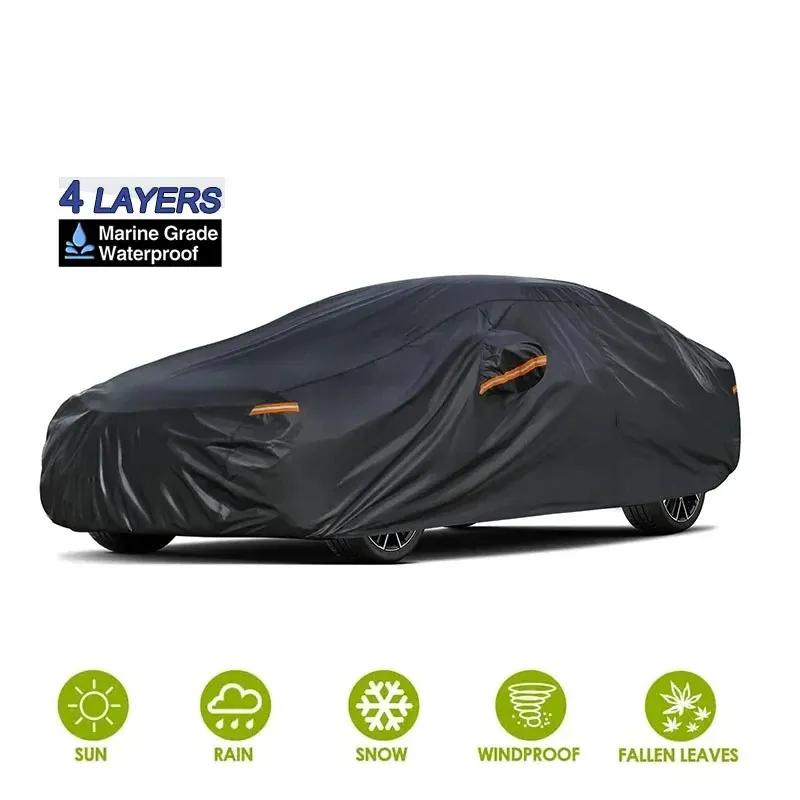 For MG ZS EV ZX ZST VS 2017-2024 Car Cover Waterproof UV Protection All Weather Dustproof Snow Rain Cover 190T Polyester