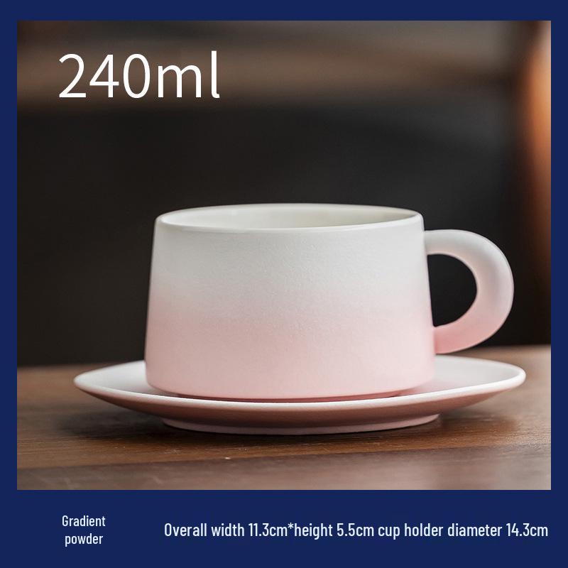 High-End Handmade Blue and Yellow Ceramic Coffee Cup & Saucer Set: Perfect for Housewarming, Weddings, or New Home Gifts