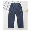 Kids Fleece Lined Windproof Warm Outdoor Casual Sports Pants For Boys And Girls