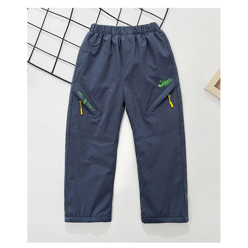 Kids Fleece Lined Windproof Warm Outdoor Casual Sports Pants For Boys And Girls