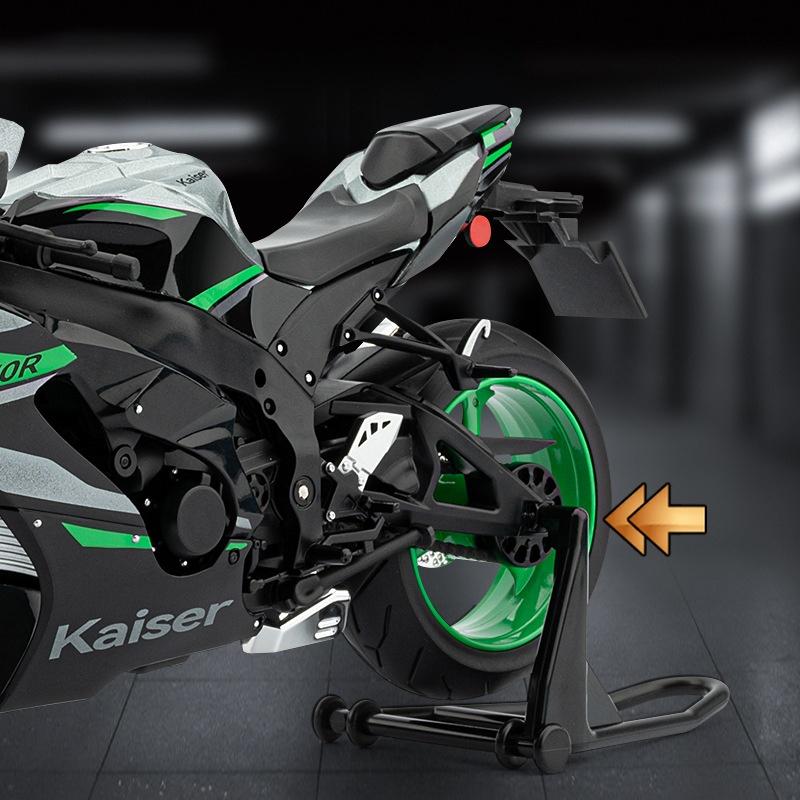 1/9 Kawasaki ZX10R Ninja Alloy Die Cast Motorcycle Model Toy Vehicle Collection Sound and Light Off Road Autocycle Toys Car