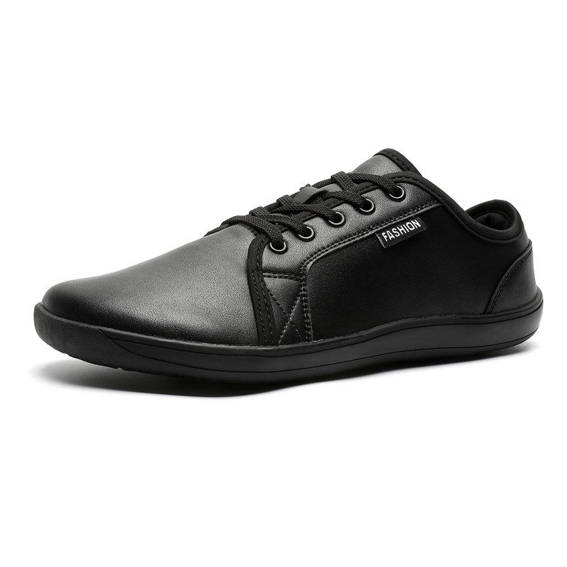 Shoes for Women Sneakers Low Cut Lace Up Leather Casual Shoes Women Wide Minimalist Barefoot Shoes Walking Sneakers