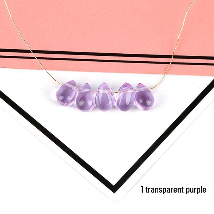 Szklana Zawieszka Kropelka Płatka Zestaw do DIY Kolczyków