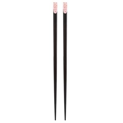 1 Pair of  Japanese Style Sakura  Pattern Reusable Durable Wooden Chopsticks  (Light Pink)
