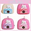 Kitten Cartoon Printed Backpack Lightweight Breathable Schoolbag Children