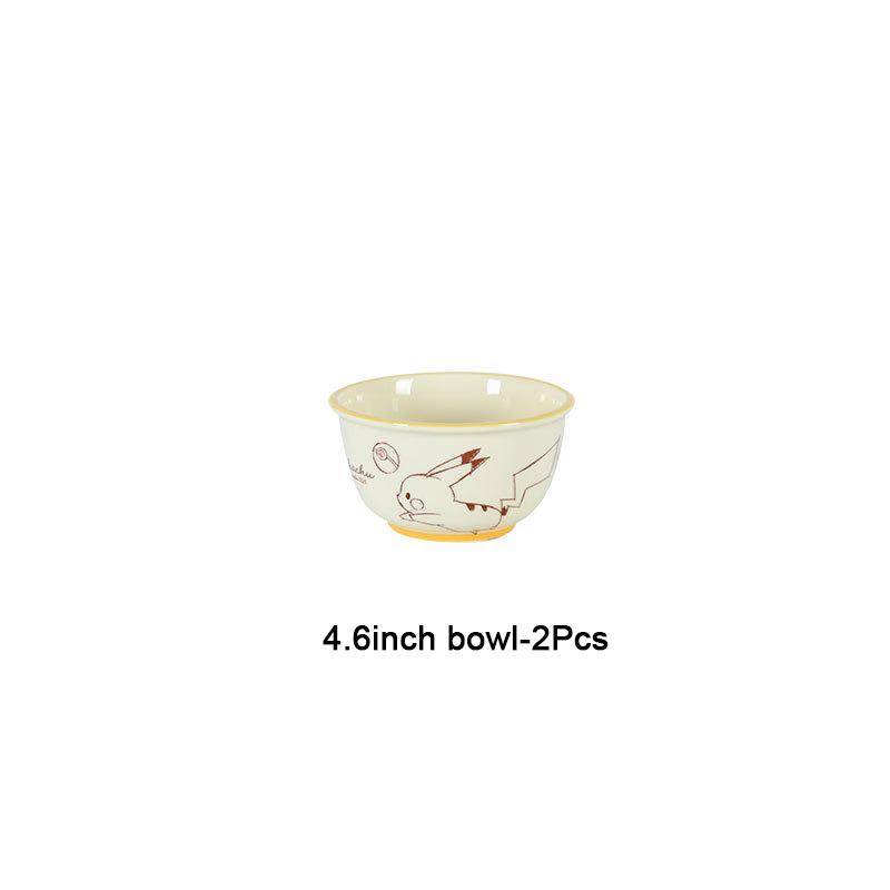 

SHUNXIANG Керамическая посуда Мультяшный узор Керамическая миска и тарелка Подглазурная роспись Двуручная суповая миска Миска для лапши Обеденная тарелка