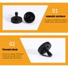 1/4" Dual Nuts Tripod Mount Screw Double Layer Thread Screw Mount Adapter Black Camera Screw Mount For Camera Flash
