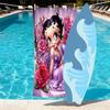 Doll Print Beach Towel Design, Soft, Lightweight. for Home Bathroom, Spa, Pool, Yoga, Surfing, Camping, Gift for Family, Friend