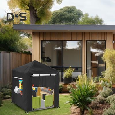 Outdoor Kids Playhouse Cover with Zippers Window Waterproof UV-Resistant Simple Installation Playhouse Protector Cover