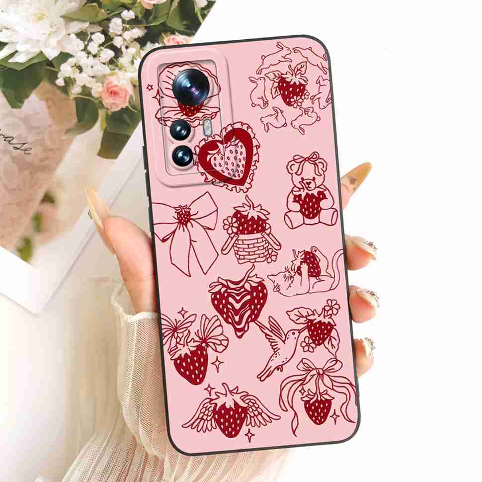 For Xiaomi Mi 12 Pro 2201122C Case Bright Flowers LOVE Silicone Soft Back Cover For Xiaomi MI12 PRO Mi 12S Pro 6.73" Phone Cases