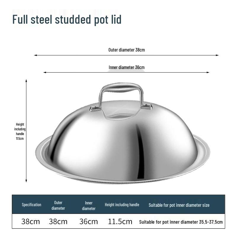 Xihe Stainless Steel High Arch Pot Lid