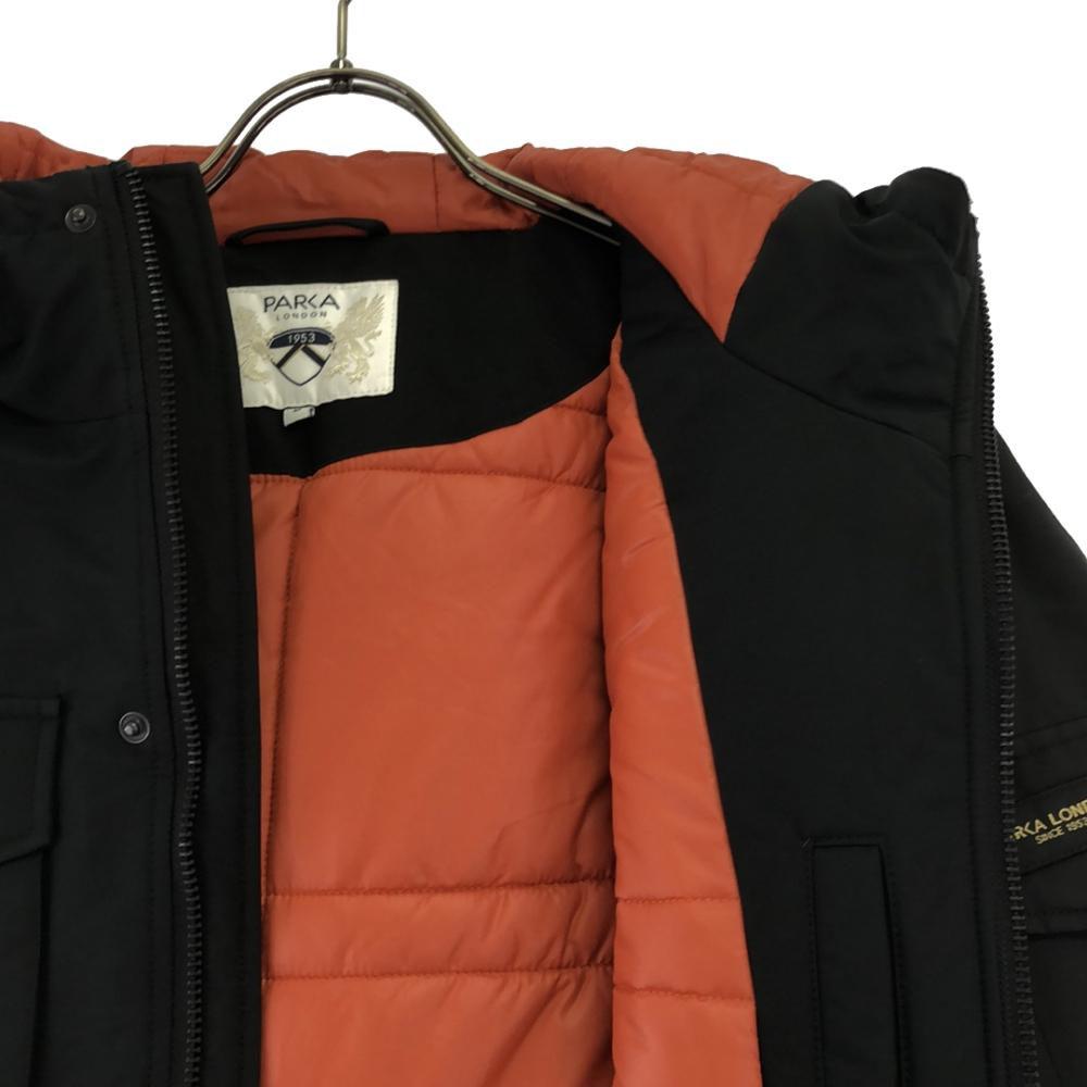 PARKA LONDON Batting jacket M black Double zipper with lining Men's Used