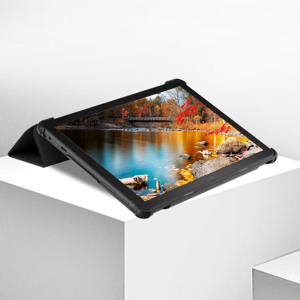 Folding Stand Folio Cover PU Leather Trifold Stand Cover Auto Wake/Sleep Folio Cover for All-New Kindle Fire HD 10 Tablet