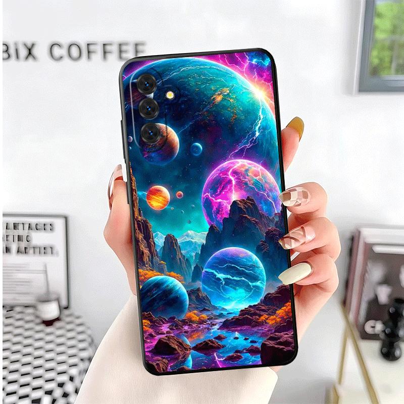 Earth Stars Space Universe Soft Phone Case for Samsung A17 A37 A57 A16 A26 A36 A56 A15 A25 A35 A55 A14 A24 A34 A54 A13 A23 A33 A