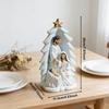 Christmas Nativity Scene Figurine Jesus Birth Hand Painted Decorative Ornament Xmas Statue for