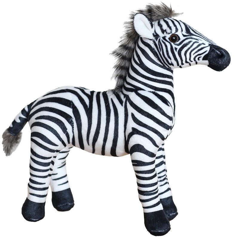 Simulated Zebra Plush Toy Zebra Doll Safari Souvenir Rag Doll