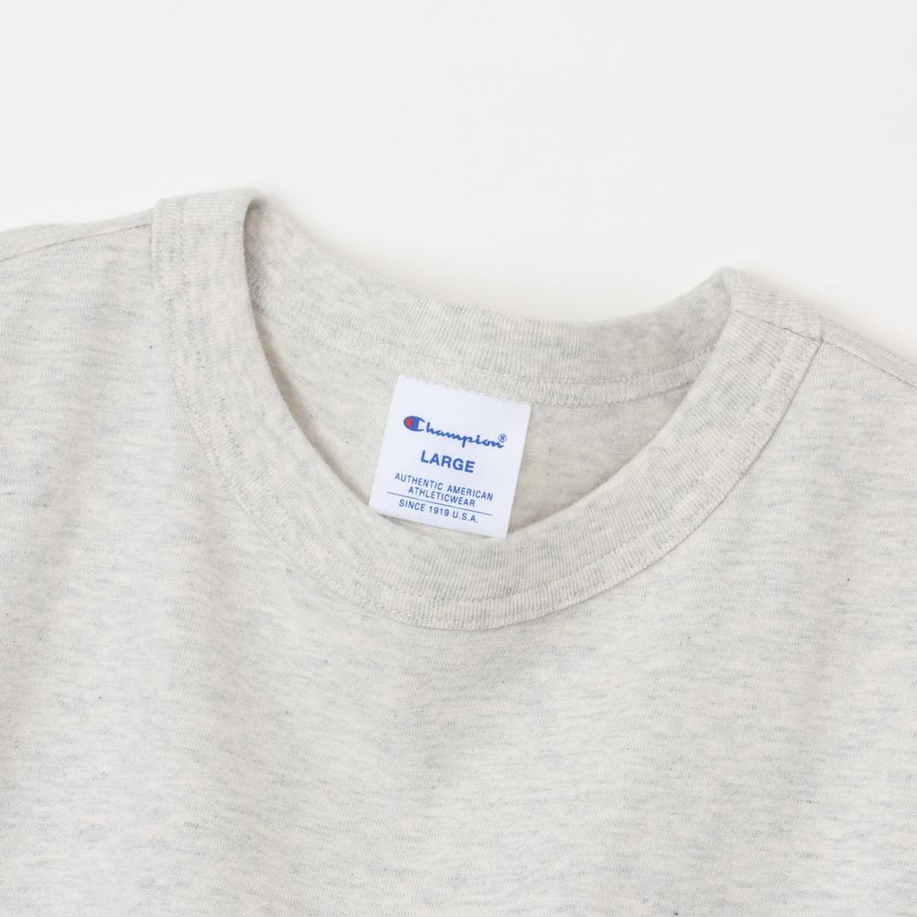Champion Oatmeal Short Crew Size Size L Men's T-Shirt, Sleeve, Neck, 100% Cotton, Basic, C8-Z312Z,