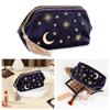 Gift Jewelry Bag Organizing Brush Pouch Portable Make Up Bag Star Moon Pattern Embroidered Velvet Cosmetic Bag