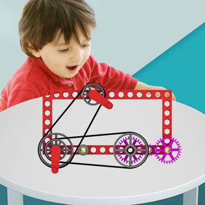 Educational Gear Pulley Assemble Toy Set For Kids Ages 5+ Hands On Mechanical Motion Toy Classrooms Experiment Equipment