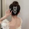 Retro Bell Orchid Flower Hair Clip Women Bowknot Tassel Hair Claw Girls Elegant