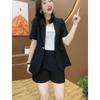 Petite Women's Stylish Two-Piece Summer Suit: Streetwear Shorts Set
