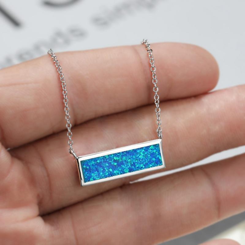 Wish Personalized Opal Double Hanging Long Necklace
