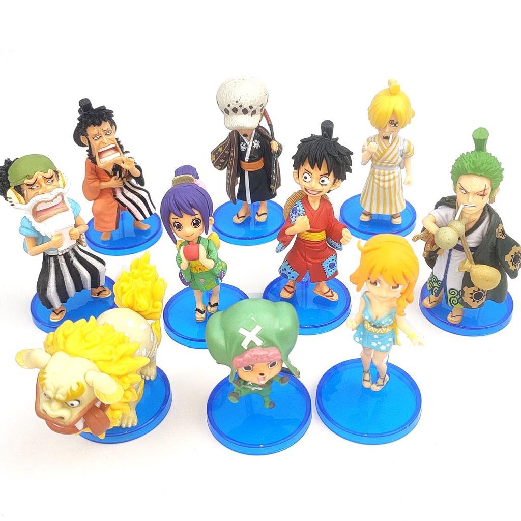 Stunning 10pcs One Piece Wano Country Action Figure Set Featuring Luffy Nami Chopper
