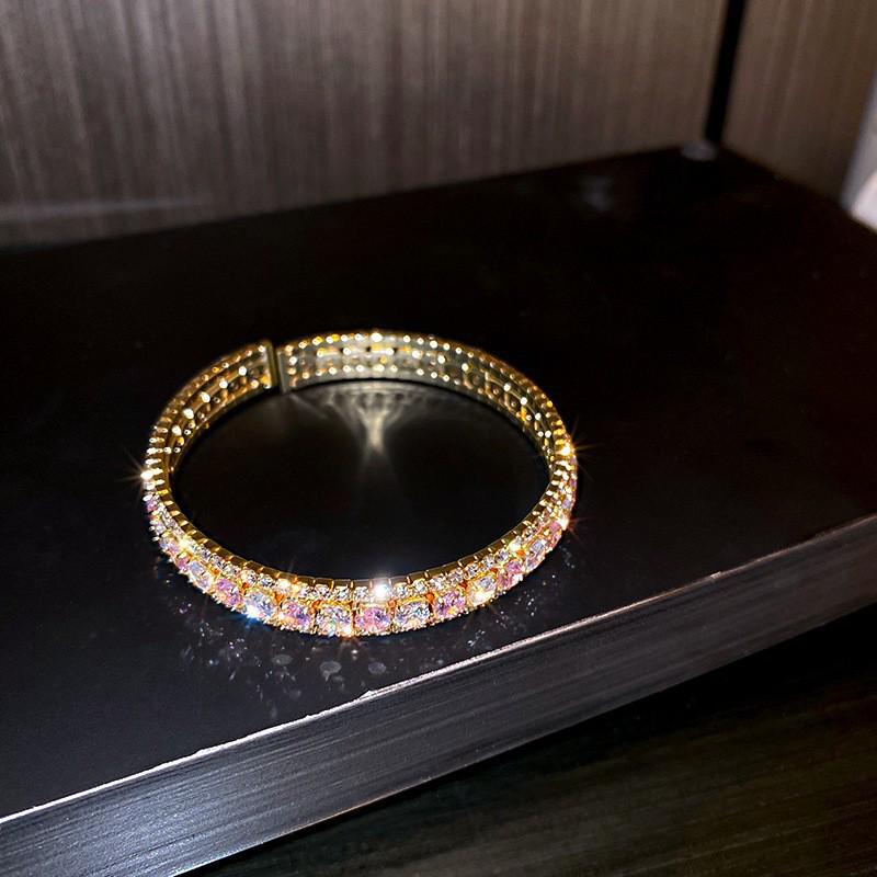 European & American Rhinestone Round Buckle Retro Bracelet – Korean Ins Niche Design, Light Luxury for Women