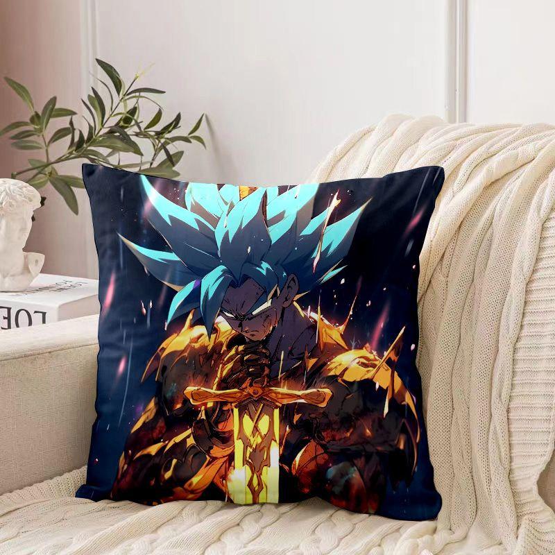 Kissenbezug mit Dragon Ball-Motiv und Cartoon-Print – Ein Traum für Anime-Fans! Anime-Accessoires und Deko-Geschenke