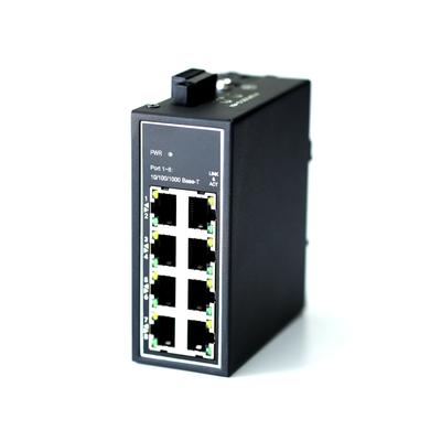 WIWAV průmyslový Ethernet konfigurace tichý provoz WDH-8GT-DC 10/100/1000Mbps 8-portový switch/Nevyžadováno/Úspora energie/Bezventilátorové provedení/Bezvětrákové
