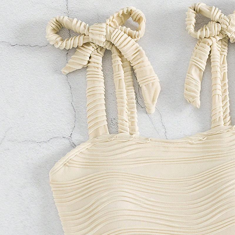 Para Praia Klasyczny Strój Kąpielowy Retro Damski Biały Bandeau Jednoczęściowy Strój Kąpielowy 2025 Nowy Prążkowany Strój Kąpielowy Damski Strój Kąpielowy z Wysokim Stanem