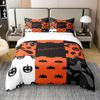 Happy Halloween Bedding Set 3D Printed Pumpkin Ghost Duvet Cover Set Twin Double Queen Size For Bedroom Halloween Decor Gift