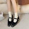 Women Fur Mid Heels Marie Janes Square Toe Shoes 2025 Brand Trend New Short Plush Warm Fad Elegant Dress Pumps Chaussures Femme