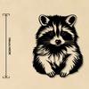 Metal Wall Art Raccoon Sculpture Garden Statue Wildlife Decor Outdoor Terrace Christmas Gift