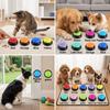 Portable Pet Communication Button Round Battery Powered Voice Training Toy Bright Color Reusable Recording Sound Box