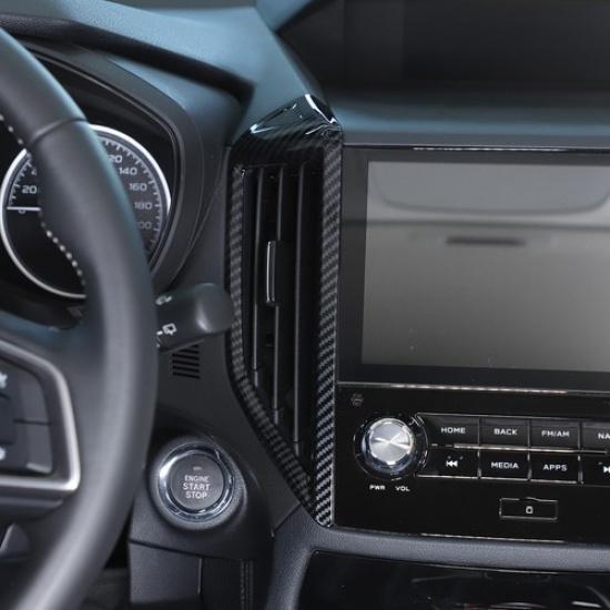 ABS Carbon fiber Center Console Air Vent Cover Trim for Subaru Forester -24